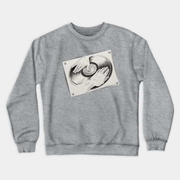 DJ Escher - Spinning Hands Crewneck Sweatshirt by ACraigL